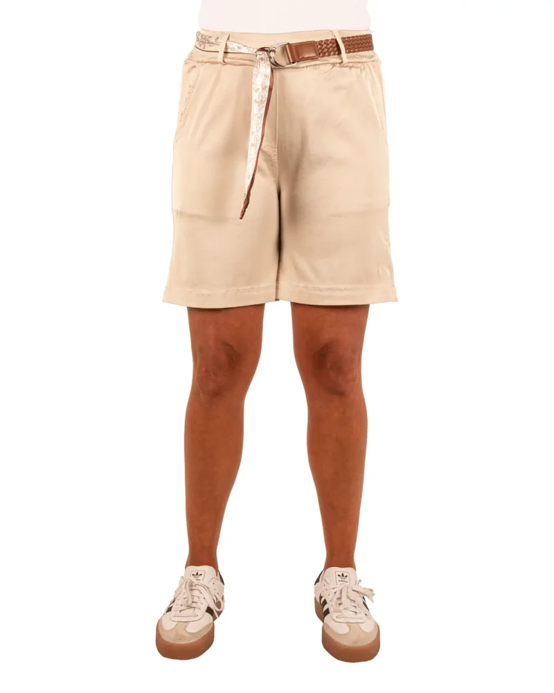 Beige silk look short van Gemma Ricceri - Afbeelding 4