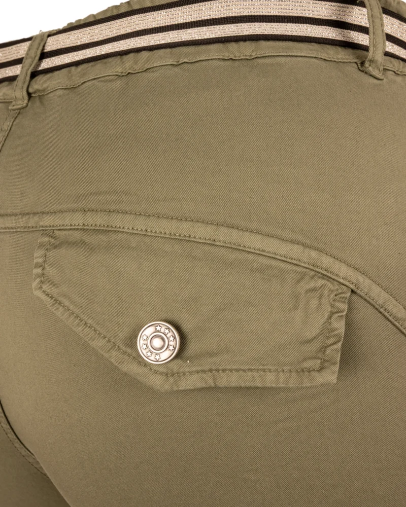 Legergroene barrel broek van Gemma Ricceri - Afbeelding 5