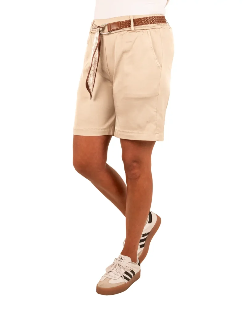Beige silk look short van Gemma Ricceri - Afbeelding 2