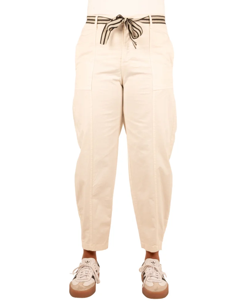 Lichtbeige barrel broek van Gemma Ricceri - Afbeelding 3