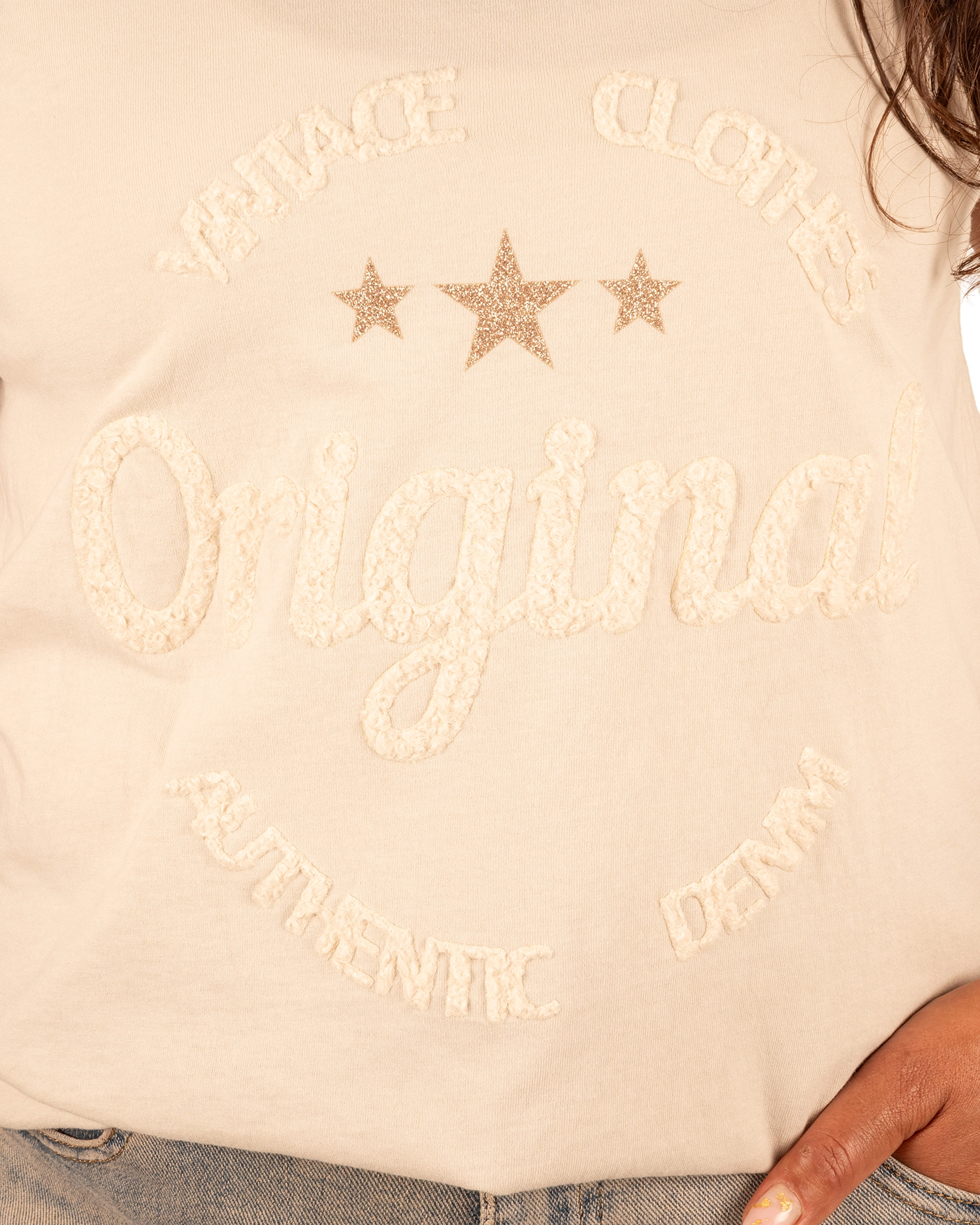 Beige shirt "Original" van Made in Italy - Afbeelding 4