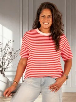 Rood/roze gestreept shirt van Gemma Ricceri