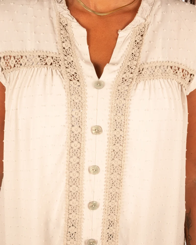 Beige mouwloze top van El-Vita - Afbeelding 4