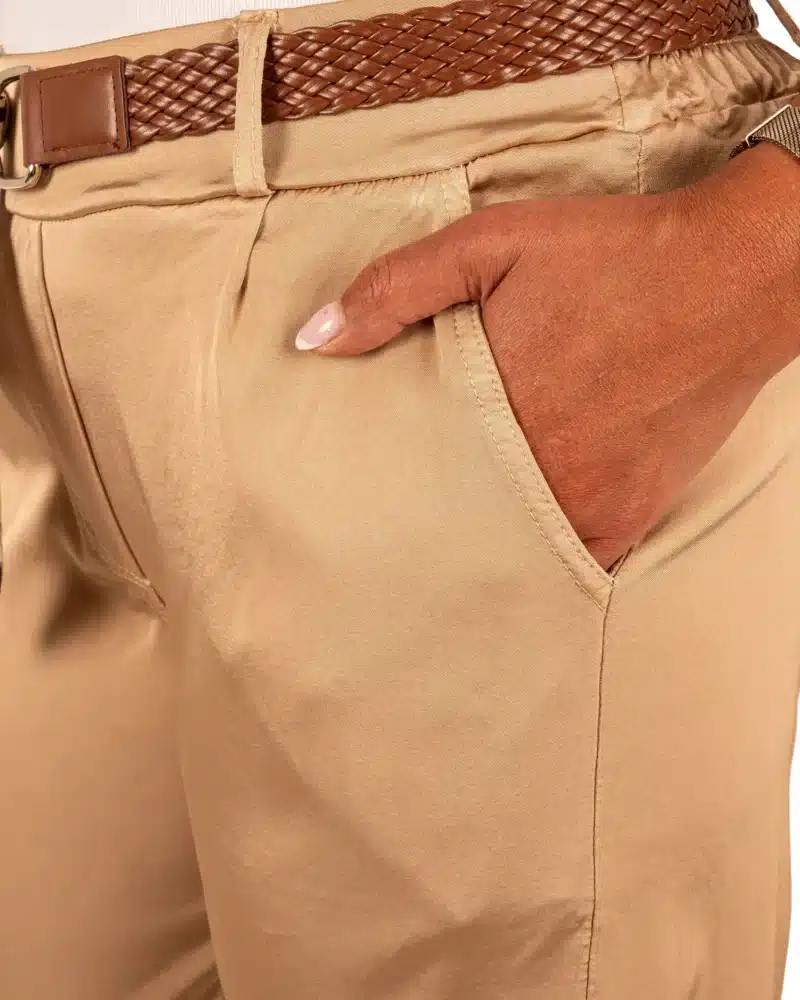 Camel silk look short van Gemma Ricceri - Afbeelding 5