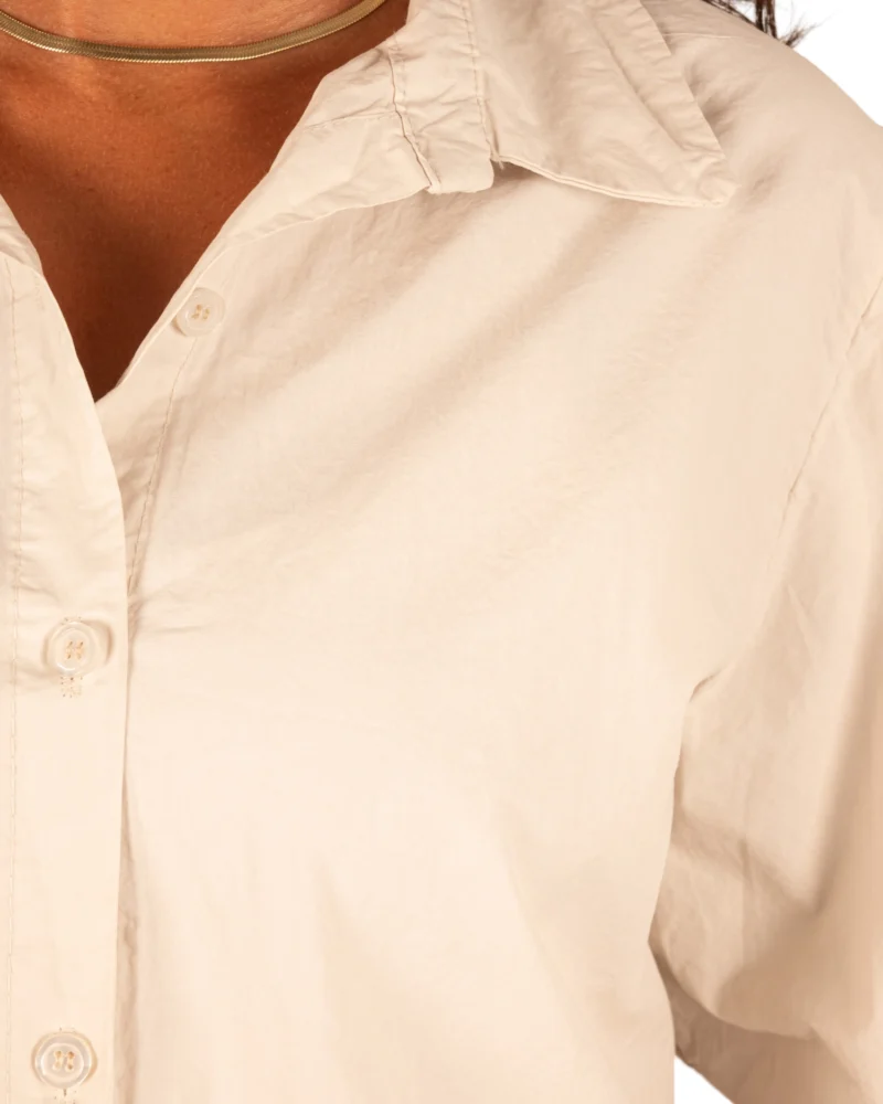 Beige blouse met pofmouw van El-Vita - Afbeelding 4