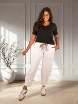 Witte barrel broek van Gemma Ricceri