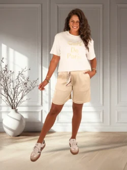 Champagne silk look short van Gemma Ricceri