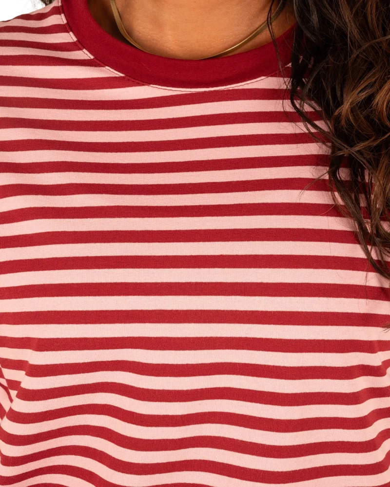 Bordeaux/roze gestreept shirt van Gemma Ricceri - Afbeelding 4