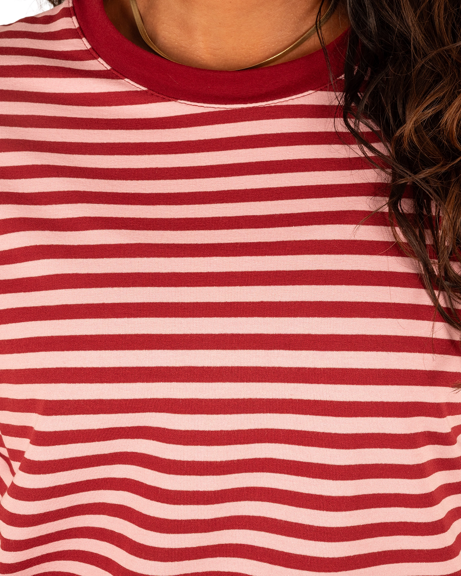 Bordeaux/roze gestreept shirt van Gemma Ricceri - Afbeelding 4