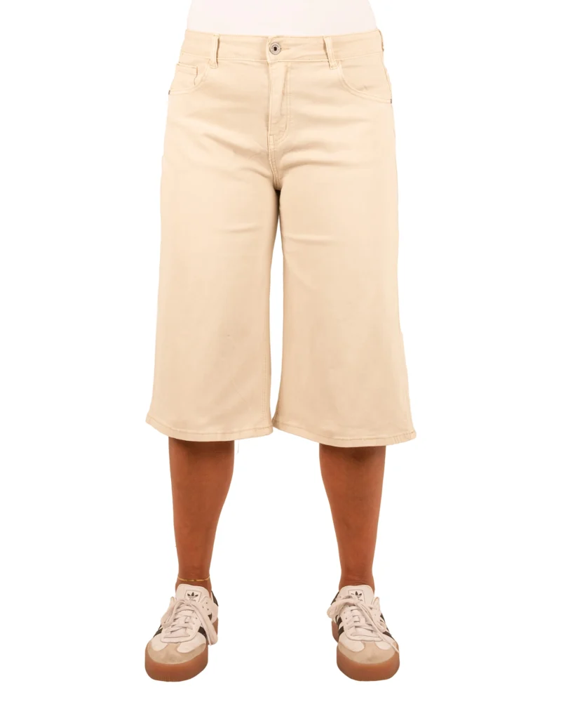 Beige baggy bermuda van Gemma Ricceri - Afbeelding 3