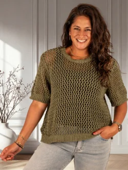 Groen gehaakt shirt van Gemma Ricceri