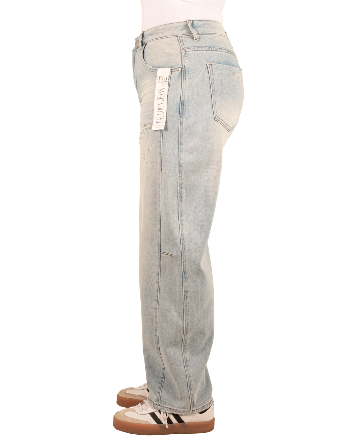 Light blue balloon jeans van Hello Miss - Afbeelding 4