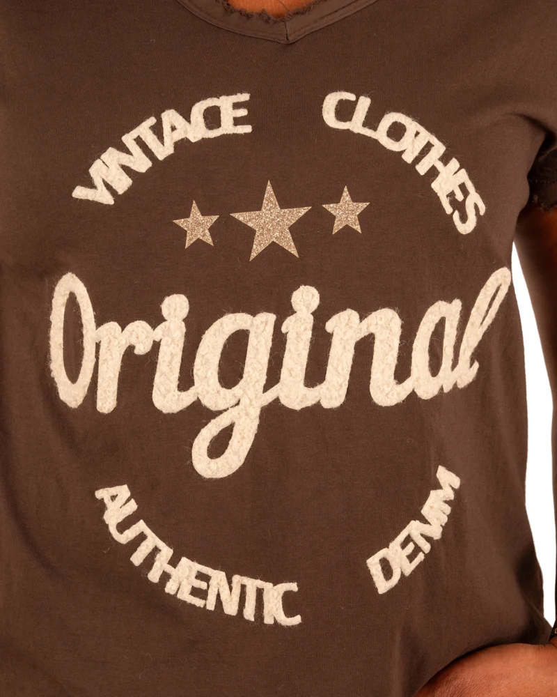 Donkerbruin shirt "Original" van Made in Italy - Afbeelding 4