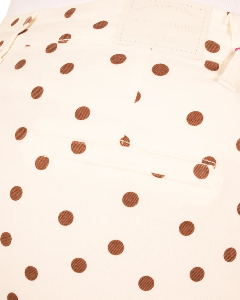 Ecru barrel broek met bruine dots van Place du Jour - Afbeelding 7