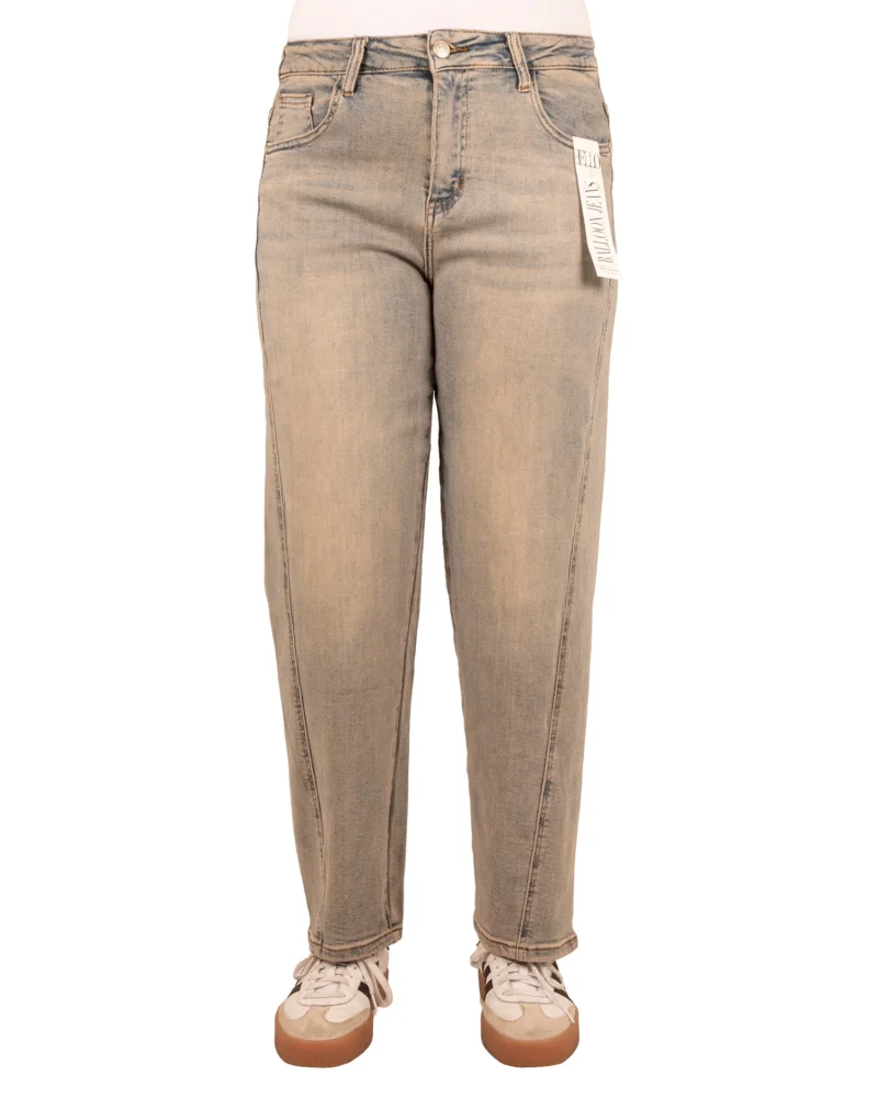 Light blue dirty wash balloon jeans van Hello Miss - Afbeelding 3