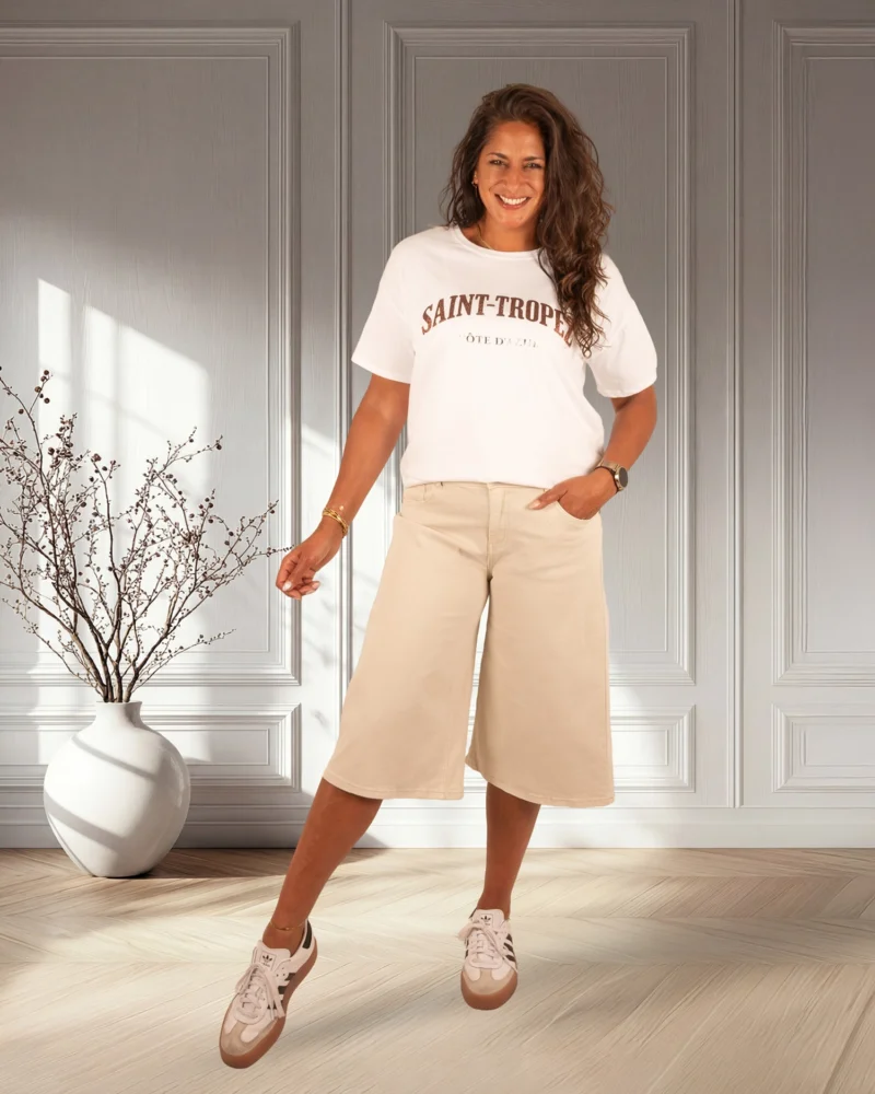 Wit shirt rosé "Saint Tropez" van Gemma Ricceri - Afbeelding 2