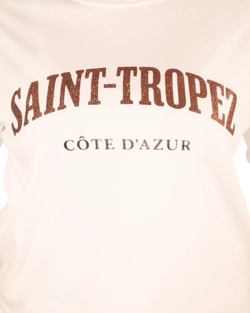 Wit shirt rosé "Saint Tropez" van Gemma Ricceri - Afbeelding 4