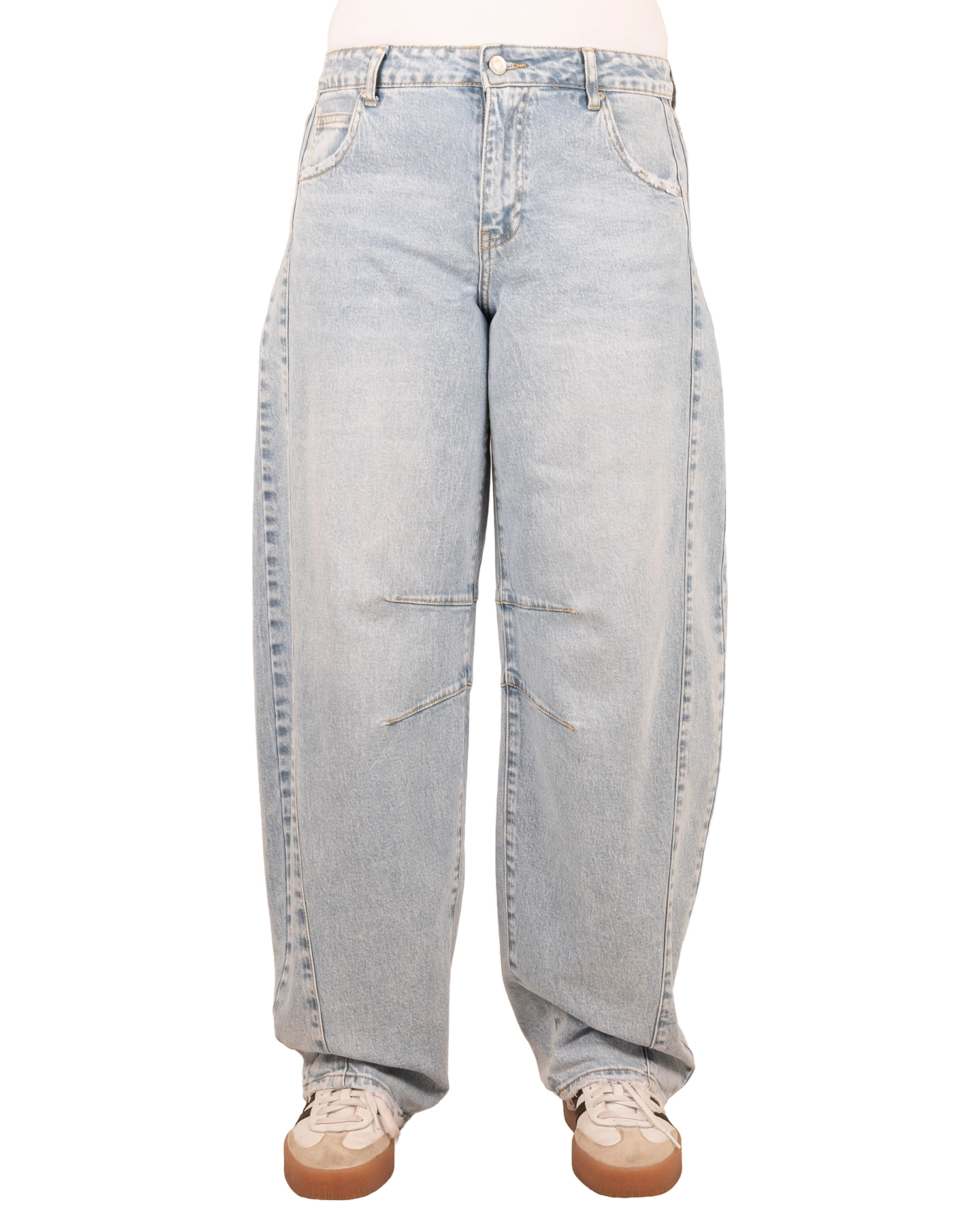 Light blue barrel wide leg jeans van Queen hearts - Afbeelding 3