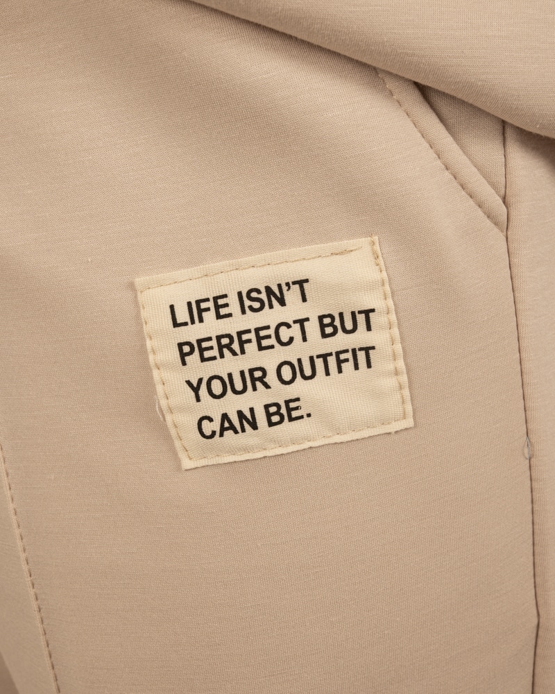Beige joggingpak korte mouw - Afbeelding 4
