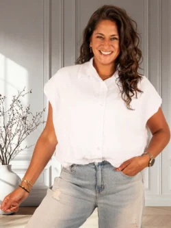 Witte ballonblouse van Up Style