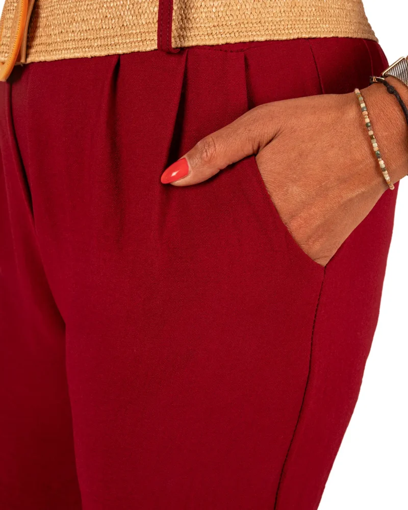 Bordeaux short van HK&City - Afbeelding 4
