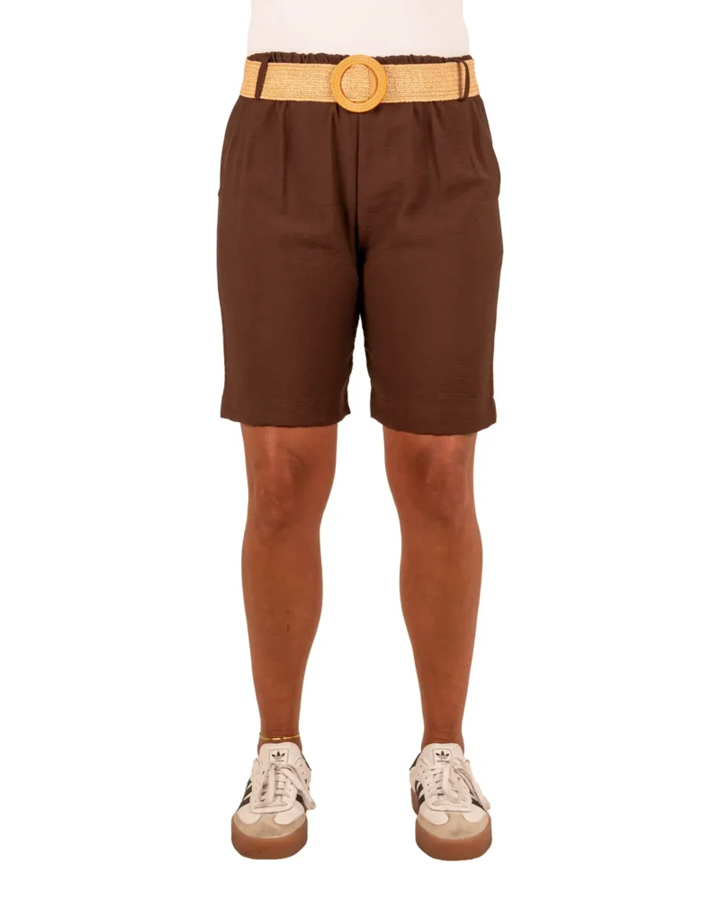 Donkerbruine short van HK&City - Afbeelding 3