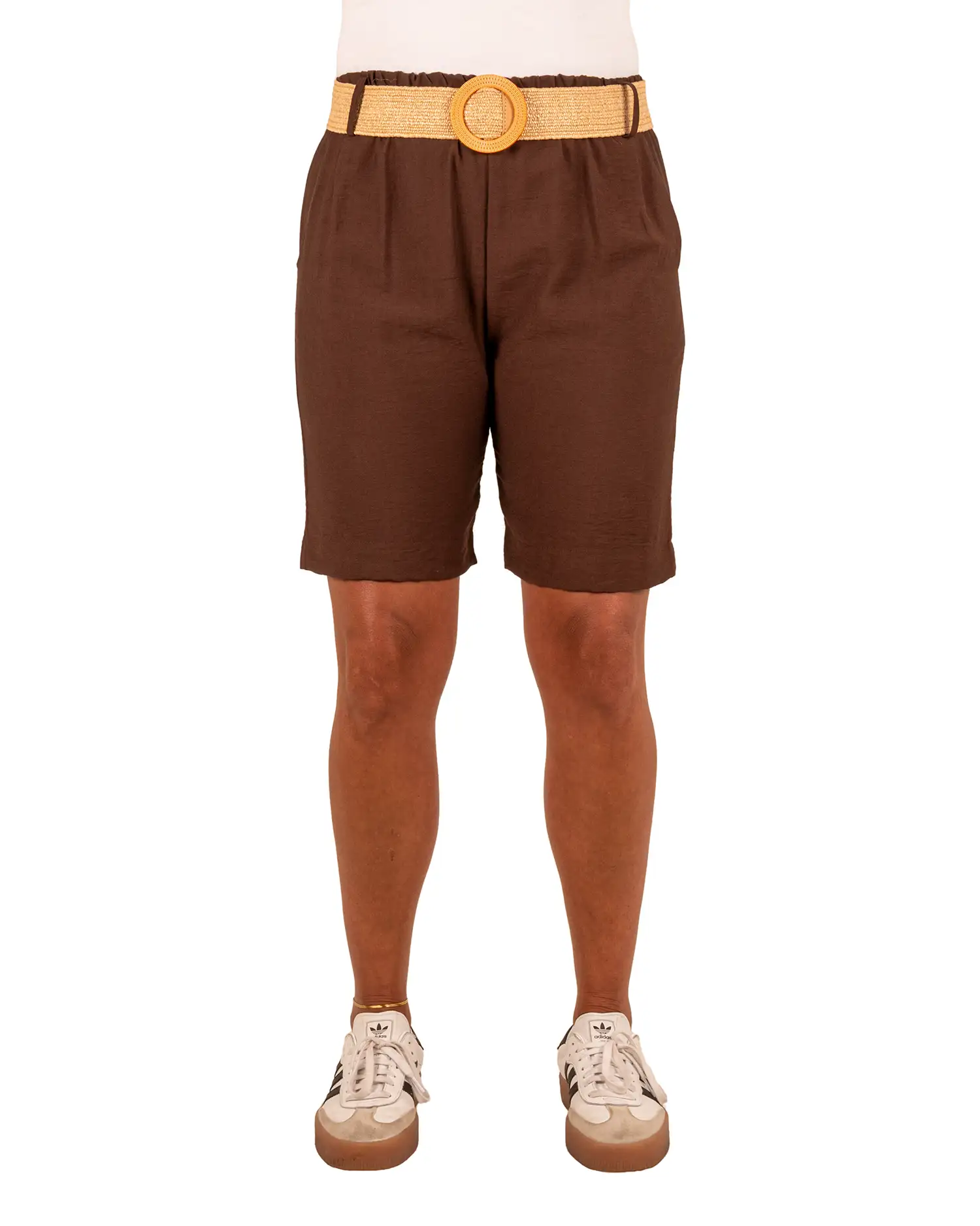 Donkerbruine short van HK&City - Afbeelding 3