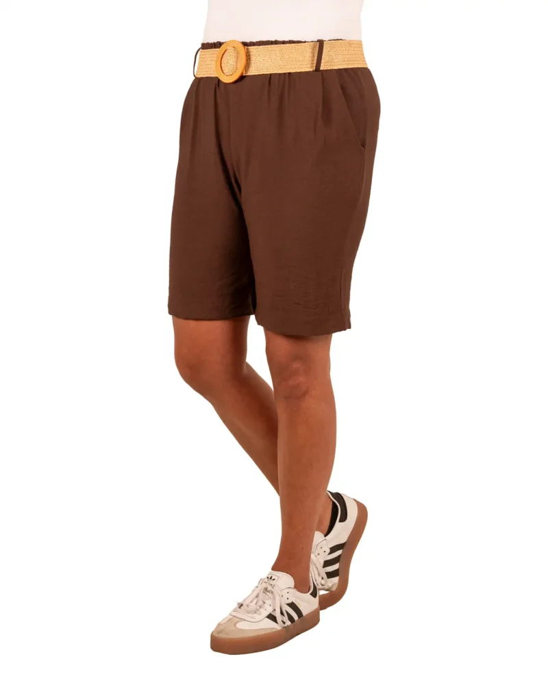 Donkerbruine short van HK&City - Afbeelding 2
