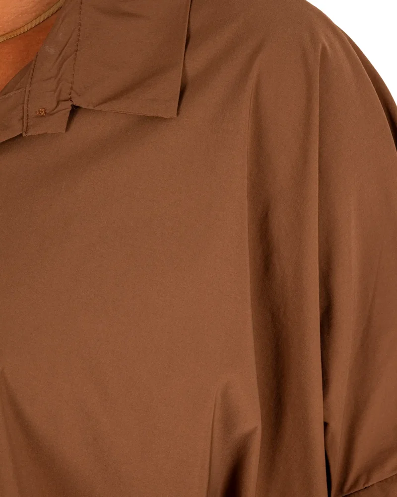 Caramel oversized ballonblouse van El-Vita - Afbeelding 6