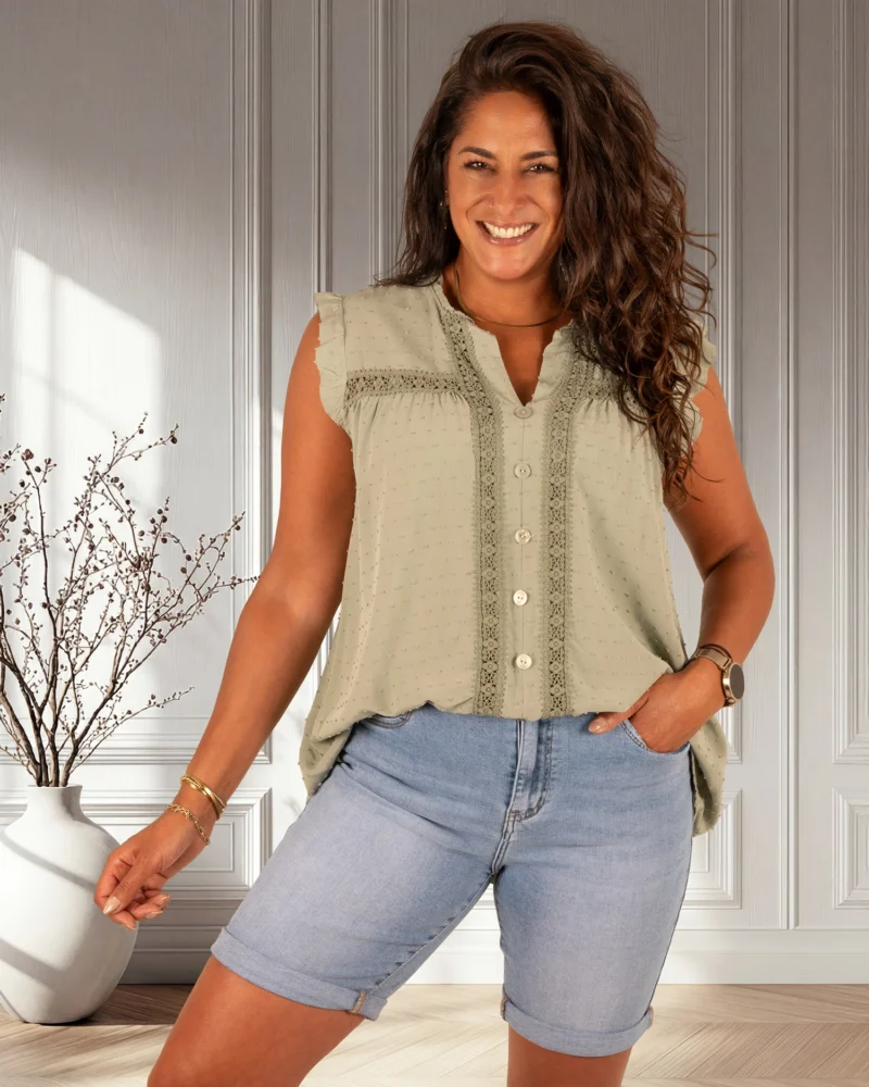 Groene mouwloze top van El-Vita