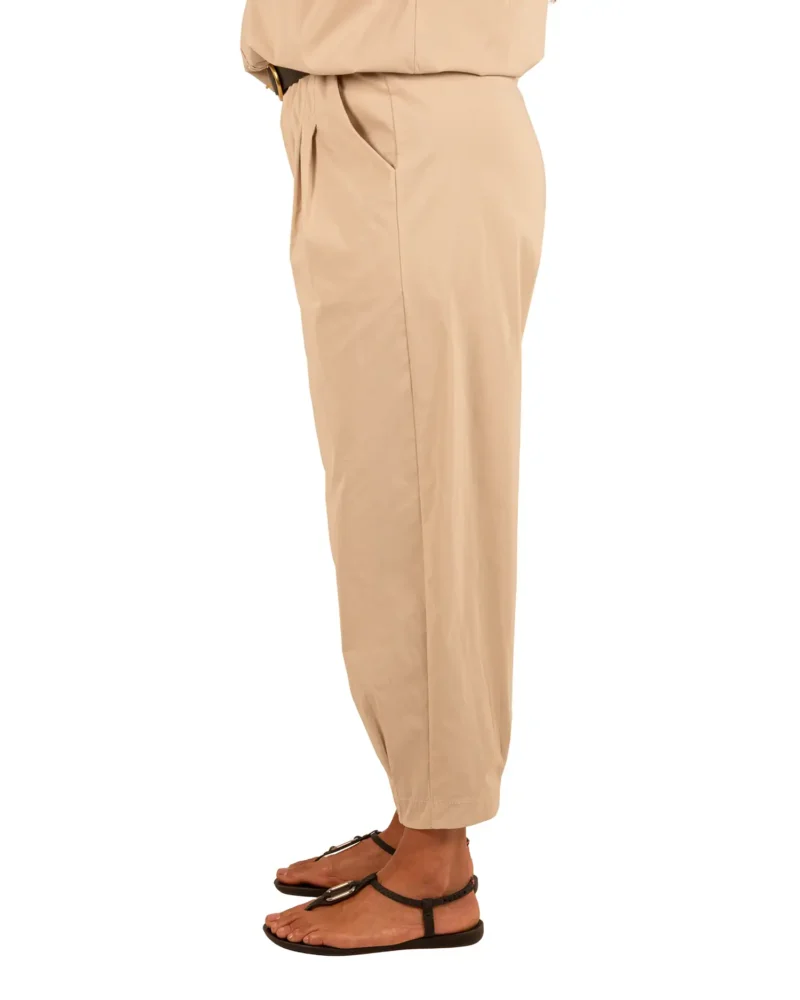 Beige barrel broek met riem van El-Vita - Afbeelding 3