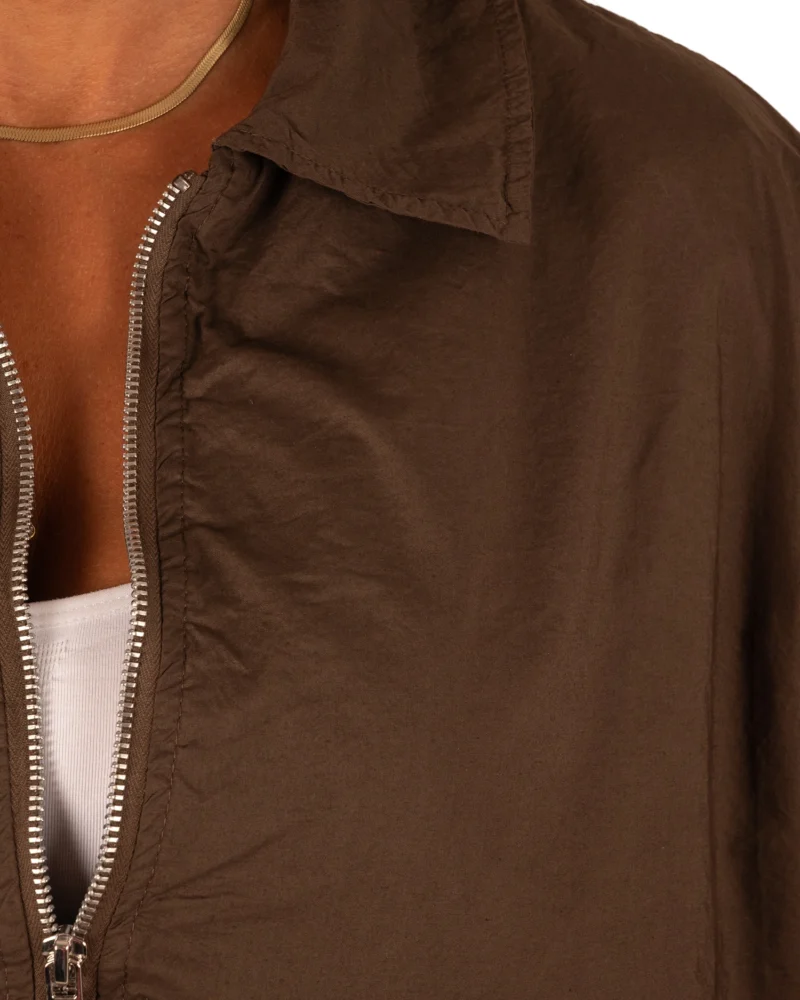 Donkerbruine ballon bomberjack/blouse van El-Vita - Afbeelding 5