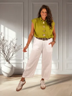 Witte barrel broek van El-Vita