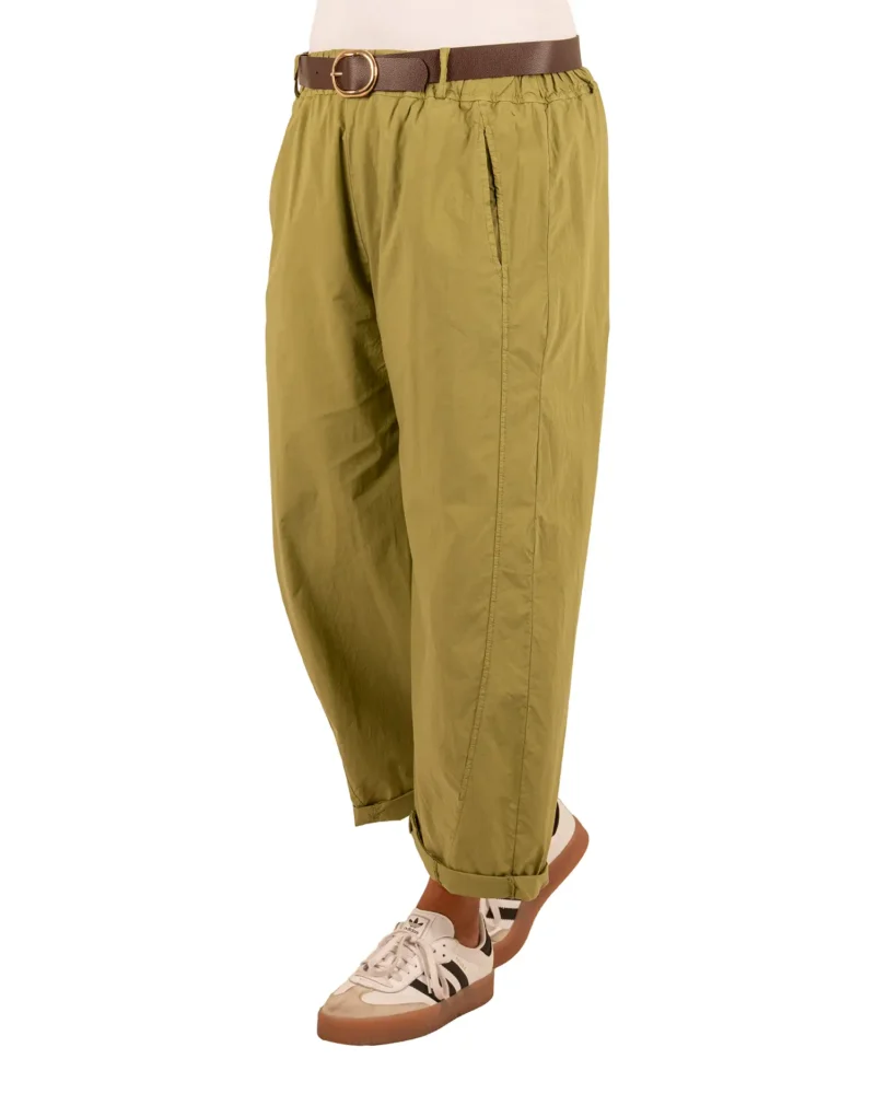 Groene barrel broek van El-Vita - Afbeelding 2