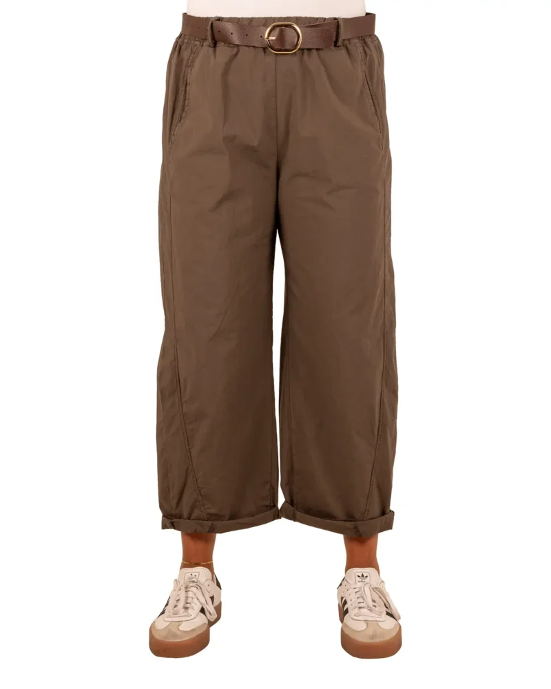 Donkerbruine barrel broek van El-Vita - Afbeelding 3