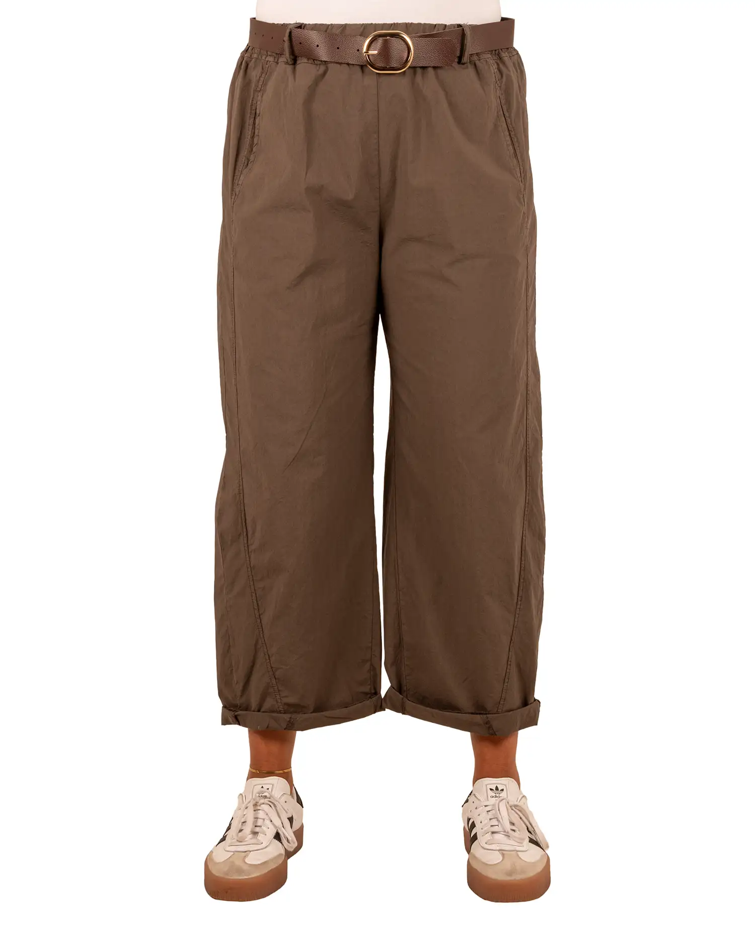 Donkerbruine barrel broek van El-Vita - Afbeelding 3