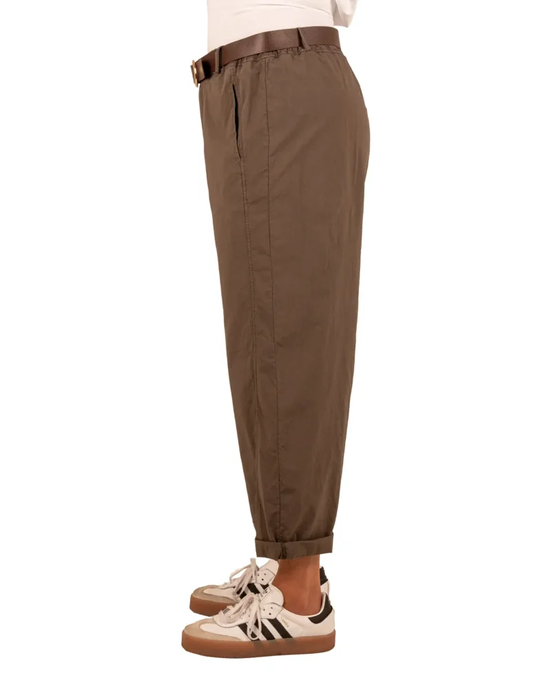 Donkerbruine barrel broek van El-Vita - Afbeelding 4