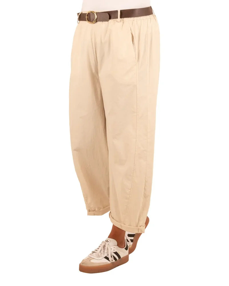 Beige barrel broek van El-Vita - Afbeelding 2