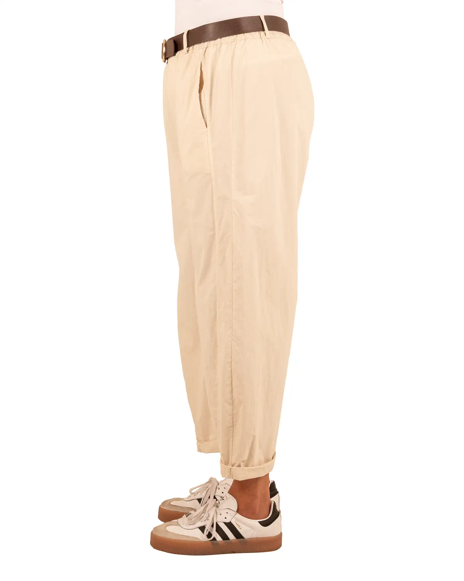 Beige barrel broek van El-Vita - Afbeelding 3