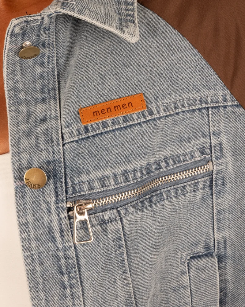 Jeans/bruin bomberjack van Lucy-H Studio - Afbeelding 5