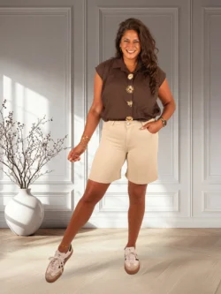 Beige high waist short van Norfy