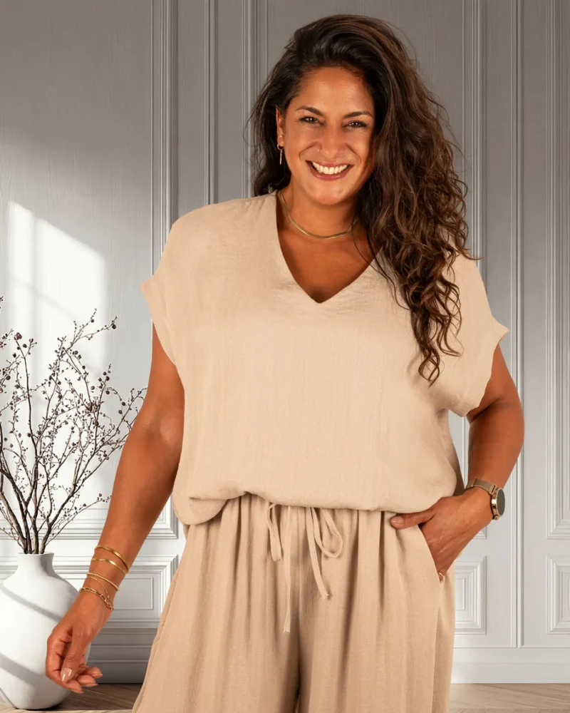 Beige bigshirt van El-Vita