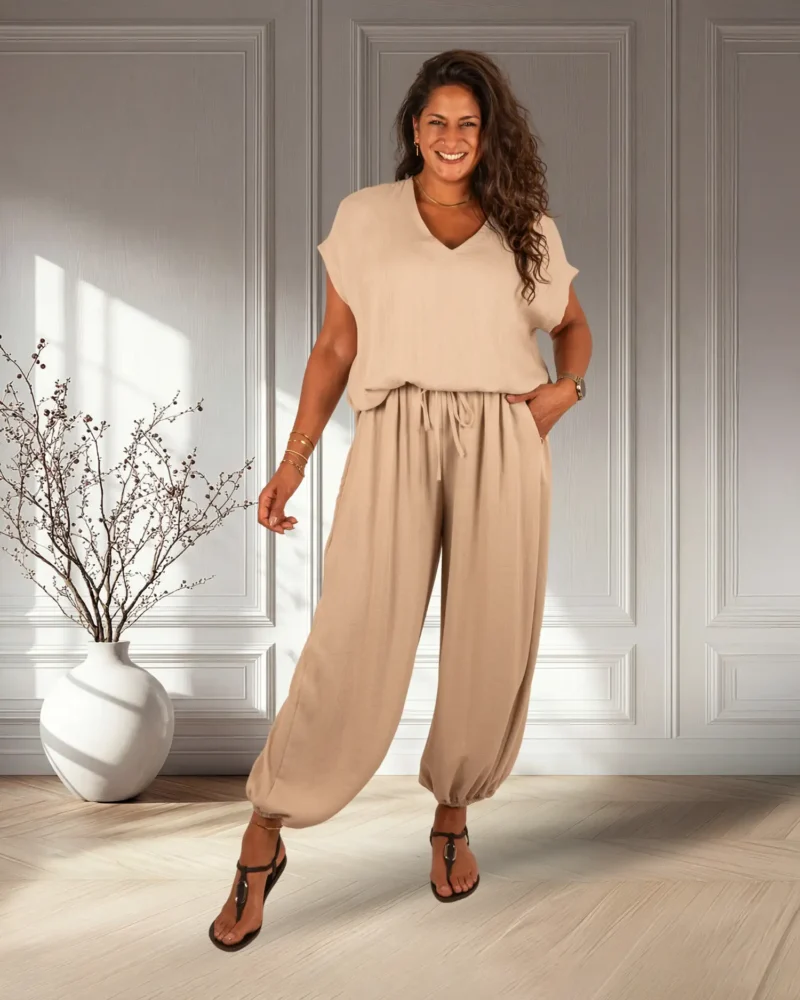 Beige bigshirt van El-Vita - Afbeelding 2