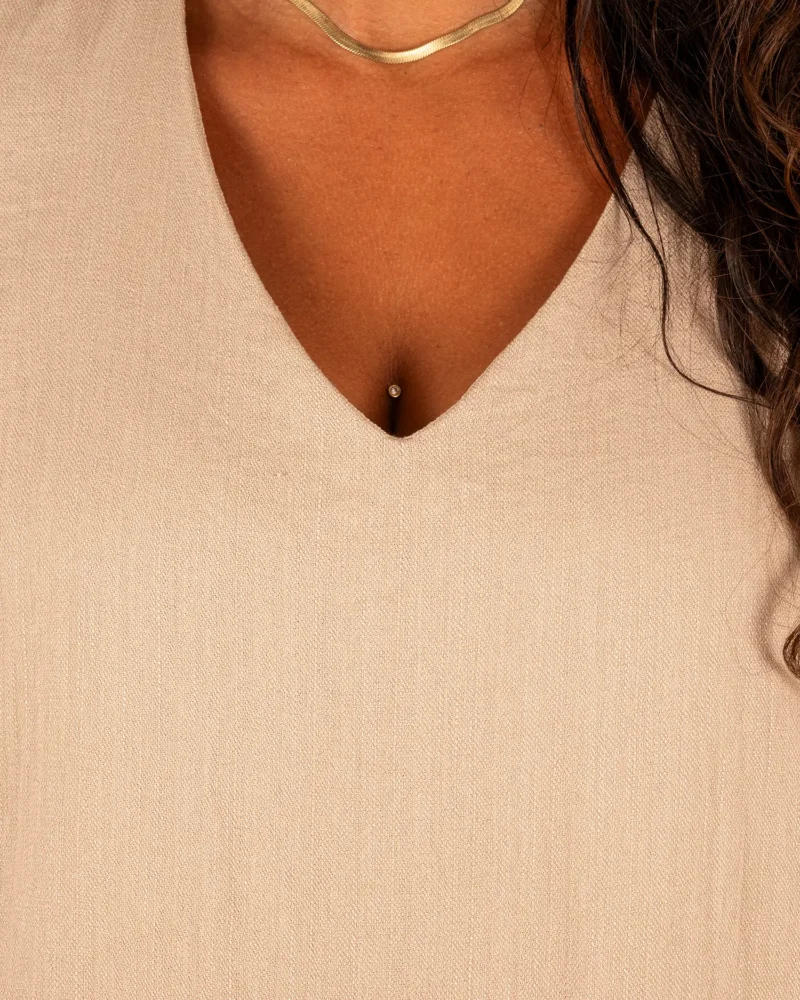 Beige bigshirt van El-Vita - Afbeelding 4