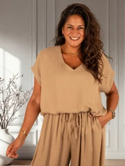 Camel bigshirt van El-Vita