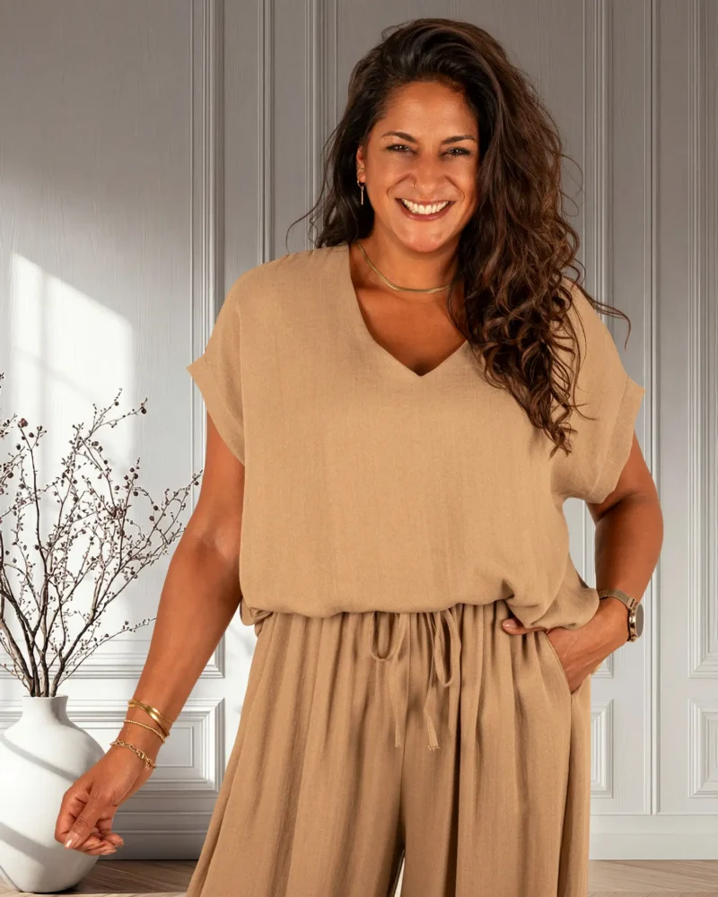 Camel bigshirt van El-Vita