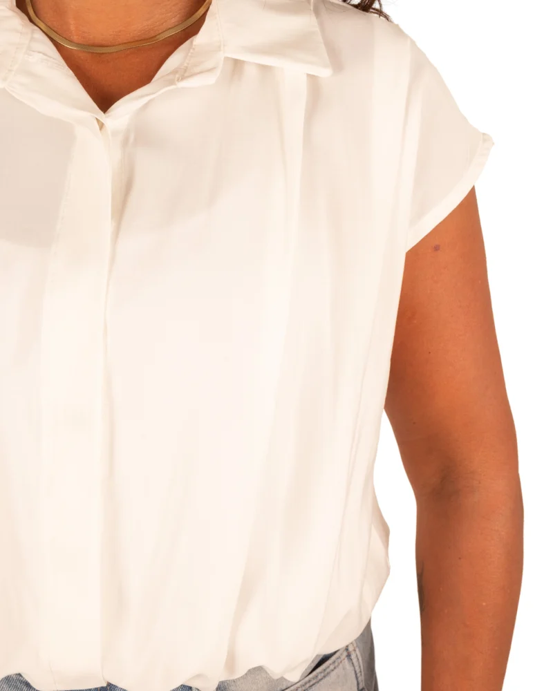 Witte ballonblouse van El-Vita - Afbeelding 5