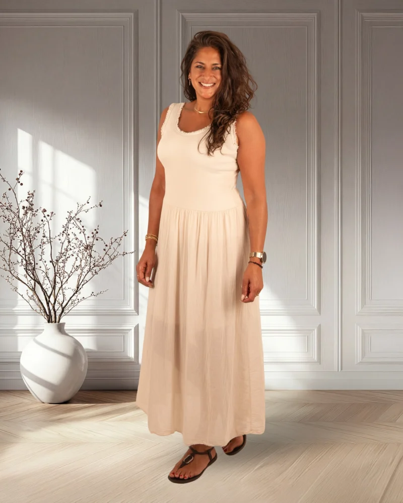 Beige hemdjurk van Kingstar - Afbeelding 2