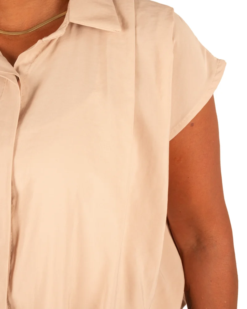 Beige ballonblouse van El-Vita - Afbeelding 5