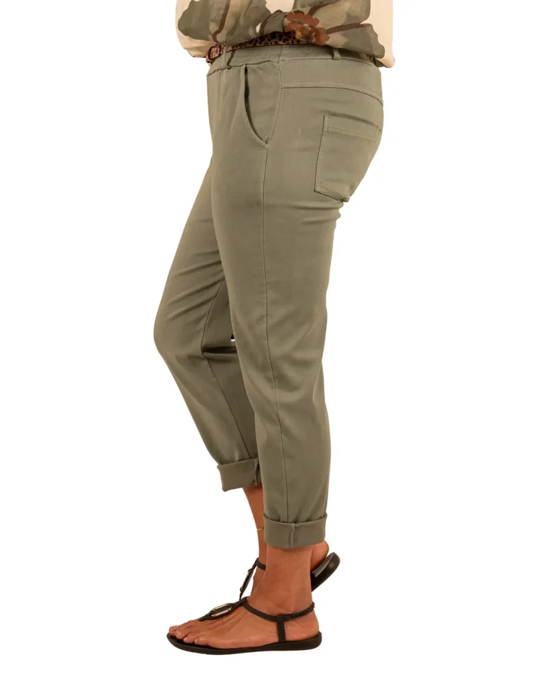 Groene stretch broek van Perla Nera - Afbeelding 3